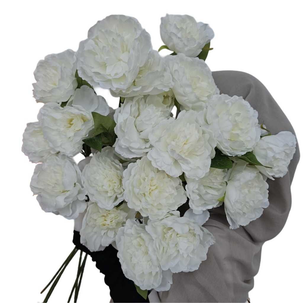 Bunga Peony Bomb 4 cabang Decoration Bouquet Hiasan Wedding Pernikahan