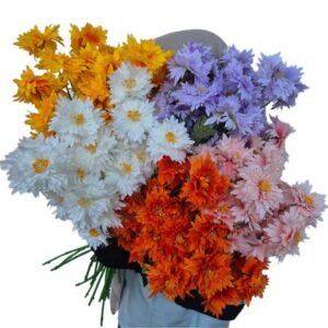 Bunga Flame Chrysanthemum 5 Kuntum   Artificial Flower Dekorasi Wedding